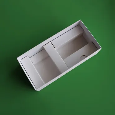 scatola con divisori interni di cartone